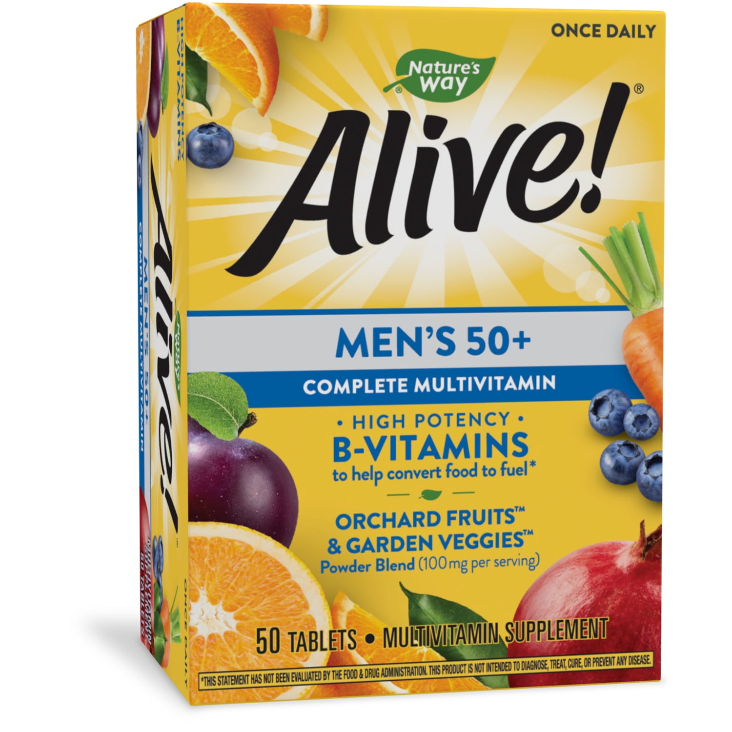 Nature’s Way Alive! Men’s 50+ Complete Multivitamin, High Potency B
