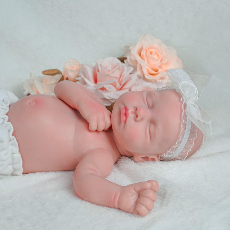 Reborn Baby Dolls Silicone Full Body 12 Inches Solid Platinum