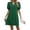 Green, variant on Womens Summer Elegant V Neck Shift Dresses Casual Puff Short Sleeve Solid Color Short Boho Beach Dresses Loose Fit
