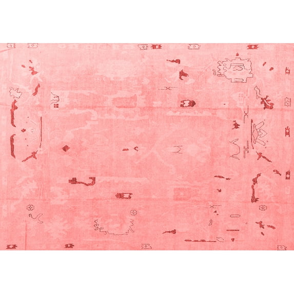 Ahgly Company Machine Washable Indoor Rectangle Oriental Red Traditional Area Rugs, 2' x 4'