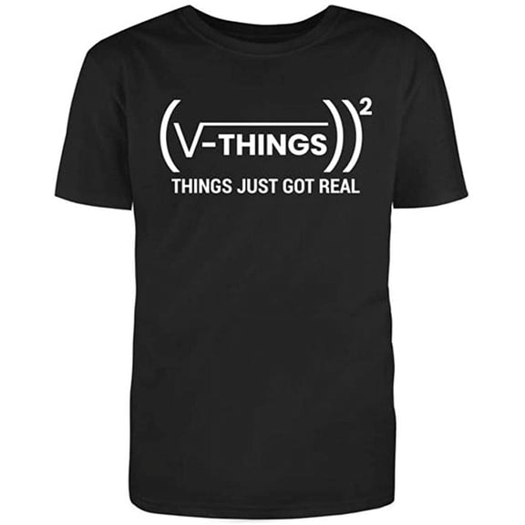 Things Just Got Real, Graphic Novelty Ad*** Humor Funny T Shirt Black Small
