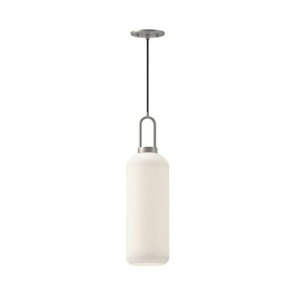 PD401606BNOP-Alora Lighting-Soji - 1 Light Pendant-20.75 Inches Tall and 6 Inches Wide-Brushed Nickel Finish-Matte Opal Glass Color -Traditional