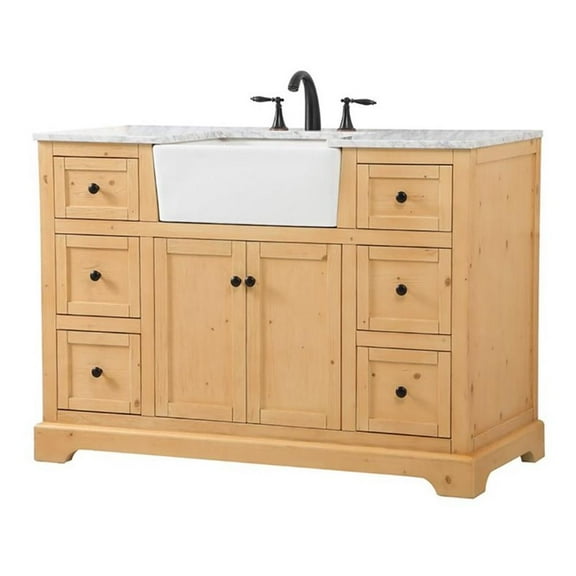 Elegant Kitchen and Bath 48 inch Single bathroom vanity in natural wood