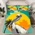 thumbnail image 2 of Feelyou Pelicans Animal Kid Full Size Sheets, Summer Beach Ocean Bed Sheets, 4pcs, 2 of 7