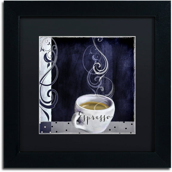 Trademark Fine Art "Cafe Blue IV" Canvas Art by Color Bakery Black Matte, Black Frame