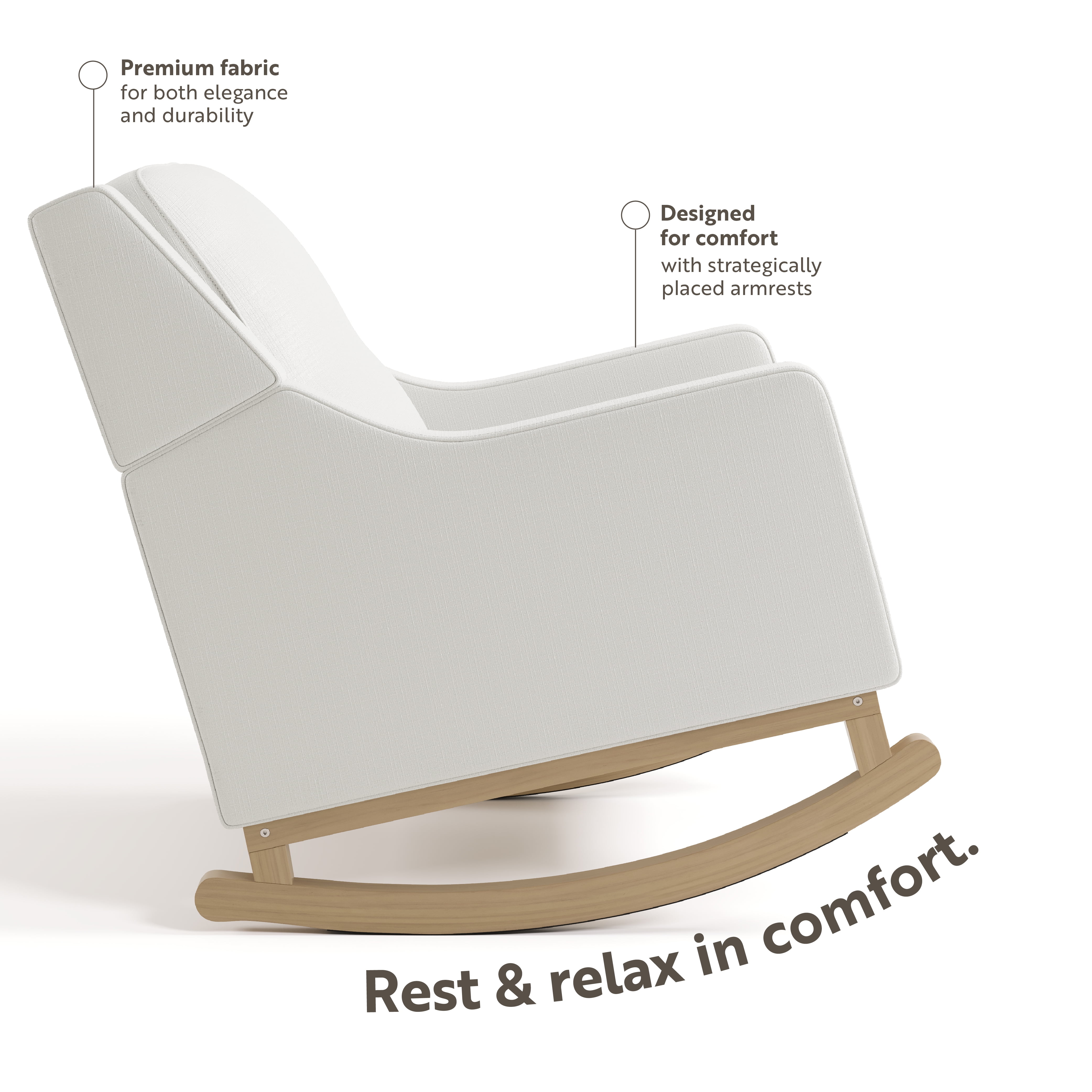 Storkcraft Pasadena Infant Nursery Rocker, Driftwood with Ivory Basketweave