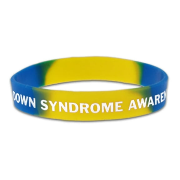 PinMart Down Syndrome Awareness Youth Childrens Size Rubber Silicone Bracelet
