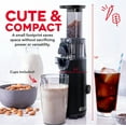 thumbnail image 6 of B&B Charcoal DASH Deluxe Compact 130 W Masticating Slow Juicer, Black, 6 of 11