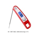 thumbnail image 3 of Eigraketly Termómetro de cocina de acero inoxidable Café Carne Medidor digital de temperatura de alimentos Gadget para freír aceite Accesorios de cocina Pantallas optoelectrónicas Rojo Eigraketly TO009545-01, 3 of 6