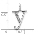 thumbnail image 3 of 14K White Gold Diamond 0.021-CT Lower Case Style Y Initial Charm Pendant, 3 of 4