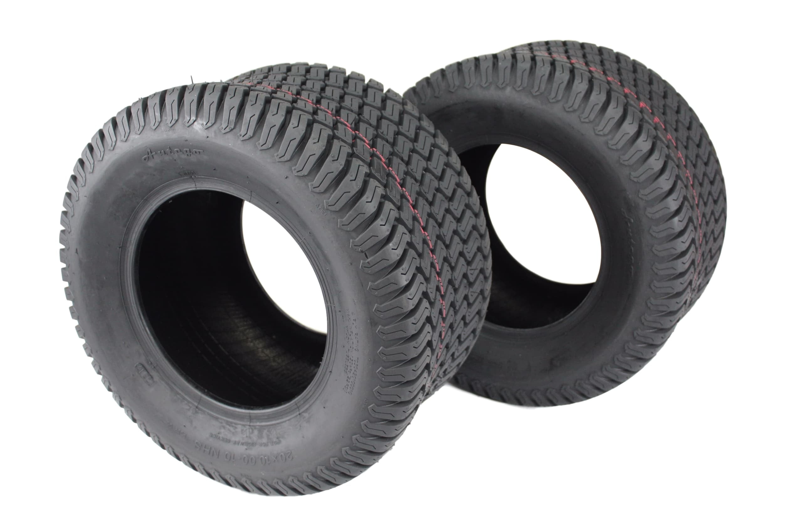 TWO 20X10.00-10 Lawn Tractor 20X10-10 4 Ply Rated Lawn Mower Set of Two Tires 