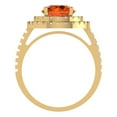 thumbnail image 4 of Halo Engagement Ring for Women - 2.6ct Simulated Red Diamond in 14K Yellow Gold Promise Ring, 4 of 6