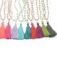 thumbnail image 3 of Collar Cadena Artificiales Anudadas Colgante Borla Joyas de Oración Colro de Lavanda Fernando Collar de borlas de oración, 3 of 5