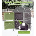 thumbnail image 5 of Aivituvin Heated Cat House Outdoor, 2-Story Weatherproof Feral Cat Shelter with Heating Pad, Movable Floor & Multiple Jumping Platforms for Outdoor Cats, 5 of 11