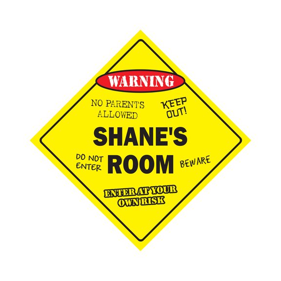 SignMission X-Shanes Room 12 in. Shanes Crossing Zone Xing Room Sign