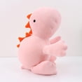 thumbnail image 4 of Peluche de dinosaurio con peso, almohada de dinosaurio con peso, cojín lumbar suave, almohadas adorables (Triceratops rosa), 4 of 5
