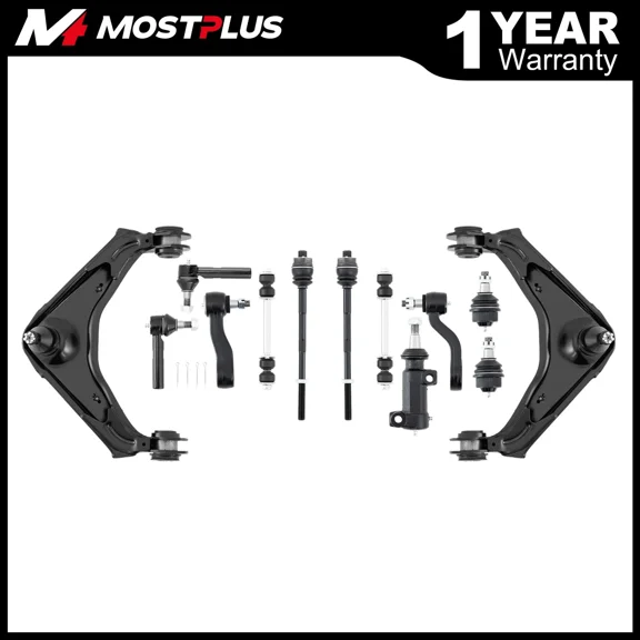 MOSTPLUS Set(13) Front Control Arms w/ Ball Joints for 2001-10 Chevy Silverado GMC Sierra