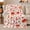 Strawberry Dessert Picnic, variant on Red Peppermint Swirl Candy Flannel Blanket with white pinwheel pattern, dots, bold holiday living room sofa accent Home Decor, cheerful Gift for Christmas decor fans