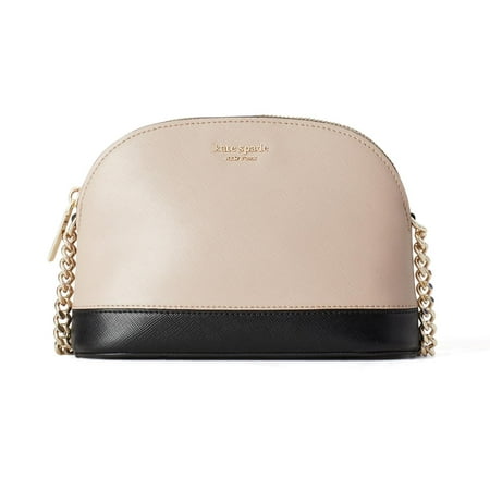 Kate Spade New York Women's Spencer Small Dome Crossbody Bag, Warm Beige/Black, One Size