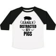 thumbnail image 3 of Inktastic Easily Distracted by Pigs Boys or Girls Toddler T-Shirt, 3 of 5
