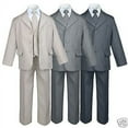 thumbnail image 2 of Infant Toddler & Boy Formal Wedding Party Tuxedo Suit Blue Gray S M L,XL 2T-20, 2 of 8