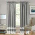 thumbnail image 2 of Ben&Jonah PrimeHome Collection Kate Rod Pocket Window Curtain Panel - 52x84 - Grey/White, 2 of 3