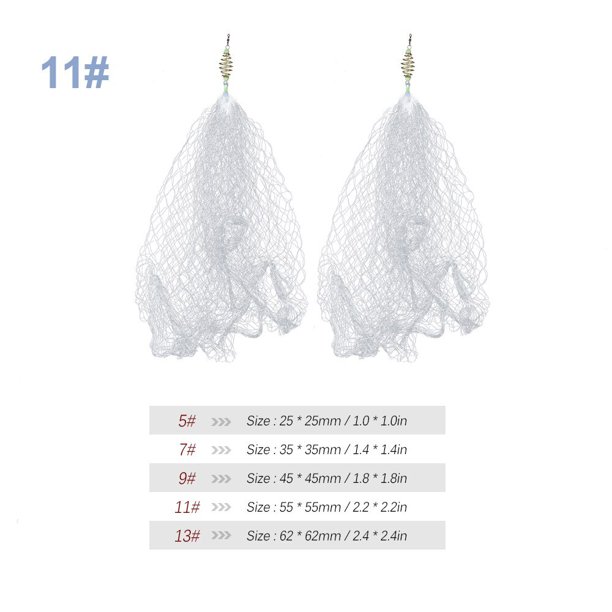 Red de Pesca de 2 uds, red de Pesca equipo de Pesca de carpa, con cuentas luminosas, para Pesca nocturna