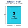 thumbnail image 6 of Avery Printable Rectangle Labels, Bright Blue, 3" x 5", 60ct, 6 of 11