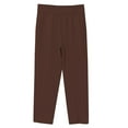thumbnail image 5 of Audhol Elastic Waist Pants for Women, Women's Pants with Pockets High Waisted Sweatpants Travel Athletic Work Pants for Women Flowy Pants Brown S, 5 of 9