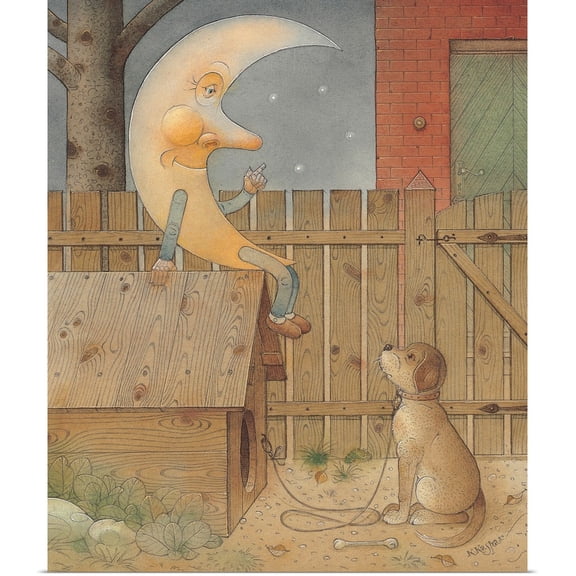 Great BIG Canvas | Rolled Kestutis Kasparavicius Poster Print entitled Moon, 2005