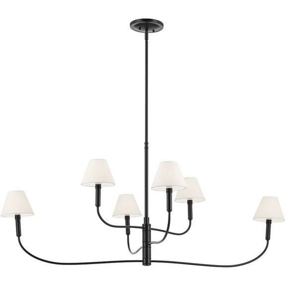 52768BK Kichler Lighting Eadie - 6 Light XLarge Chandelier-23.25 Inch Tall and 6 Inch Wide-Black Finish