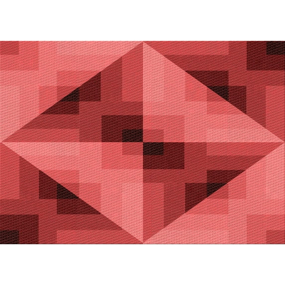 Ahgly Company Indoor Rectangle Patterned Love Red Area Rugs, 8' x 10'