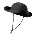 thumbnail image 1 of Sombrero de pescador informal con correa ajustable y protección solar, ligero y para pesca. Negro, 1 of 9