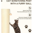 thumbnail image 4 of LHBcraft 29.5" Cat Scratching Post, 7.5" Dia Thick Natural Sisal Cat Scratch Post, Beige, 4 of 7