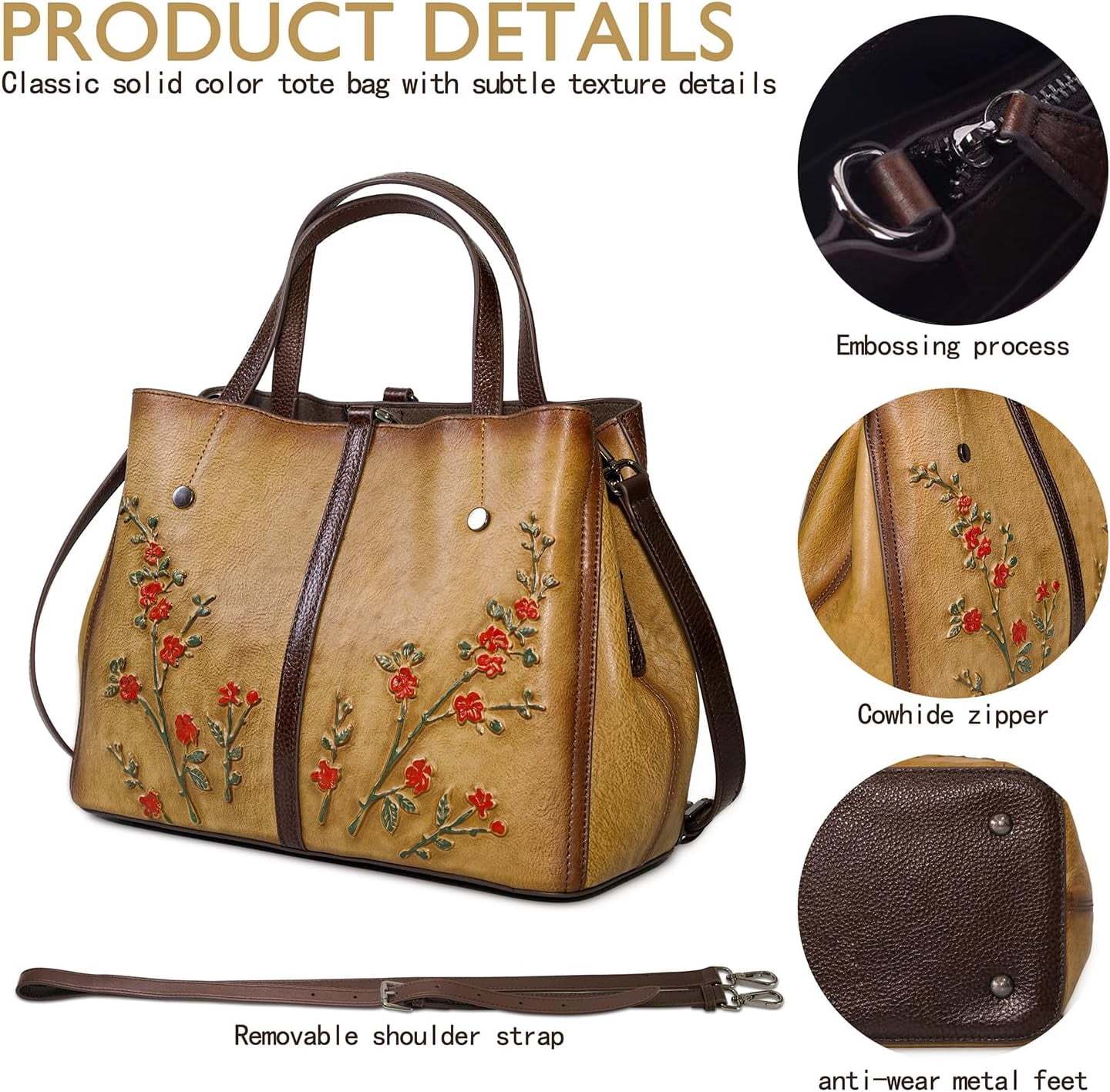 Kwuty Leather Satchel for Women Top Handle Bags Handmade Purse Vintage Embossed Leather Crossbody Handbags Hobo Bag