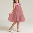 thumbnail image 1 of Pounoo Womens Sundresses Halter Neck Rose Decor Tulle Skirt Lightweight Sweet Style (For Small Wearers) Gift, 1 of 5