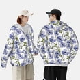 thumbnail image 5 of Fotbe Blue Flax Flowers Men's Women's UPF 50+ Sun Protection Jacket Hooded Cooling Shirt with Pockets Hiking Outdoor Performance-3X-Large, 5 of 8