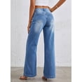thumbnail image 6 of EMMIOL Women's Baggy Boyfriend Jeans Mid-Low Waist Vintage Wide Leg Denim Streetwear Pants, 6 of 8