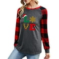 thumbnail image 2 of PVCS Chemises de Noël pour Femmes Tops à Carreaux Manches Longues Chandails en Molleton Tendance Blouse Tops, 2 of 6