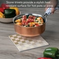 thumbnail image 2 of Thirstystone Checkers Decorative Cork Backed Stone Trivet 8" Square, 2 of 6