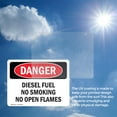 thumbnail image 6 of (2 Pack) Diesel Fuel No Smoking No Open Flames OSHA Danger Sign, 6 of 7