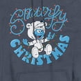 thumbnail image 2 of Smurfs Smurfy Christmas With Baby Smurf Unisex Adult Pull-Over Heather Hoodie, Navy Heather, X-Large, 2 of 3