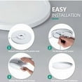 thumbnail image 2 of Laklulu Lámpara de Techo LED 28W Blanco Frío 6500K Lámparas de Techo Negras Ultrafinas para Baño Dormitorio Sala de Estar Cocina Oficina ?30cm, 2 of 5