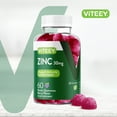 thumbnail image 3 of VITEEY Zinc Gummies 30mg, Immune Support Zinc Supplement, Berry Flavor, 60 Ct, 3 of 7