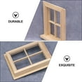 thumbnail image 3 of Mini Window Frame Beige Wood Style Mini House Window 1Pack 3.9In, 3 of 6