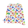 thumbnail image 4 of ZOYOEN Girls Long Sleeve T Shirts- Casual Fashion Crewneck Kids Graphic Tops Multicolor Size 5-6T, 4 of 6