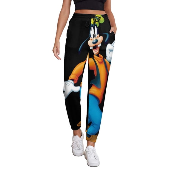 Goofy Women's Sweatpants Graphic Print High Waist Casual Joggers Workout Pants Lounge Bottom Pant with Pockets