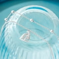 thumbnail image 3 of Chic & Artsy Boat Anklet, 925 Sterling Silver, 10.7 in Cable Chain, 3 of 7
