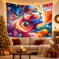 thumbnail image 3 of Moon Stars Digital with Painting Profile Woman'S Face, Mystical Fantasy for Space Lovers, Galaxy Room Decor, Graduation Gift, Tapestry Wall Hanging for Bedroom and Dorm, 3 of 7