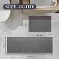 thumbnail image 6 of ChakmeOne Bathroom Rugs 2 Piece Thin Super Absorbent Non Slip Machine Washable Bath Mat with Rubber Backing for Shower Tub Floor,17"x24"+17"x47" Drak Grey, 6 of 7